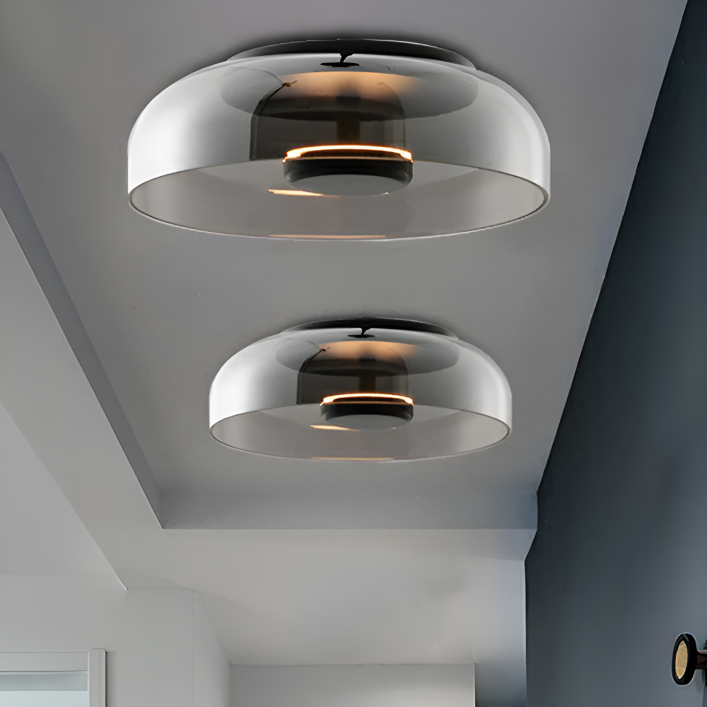 Loftlampe Med Glasskærm Og Integreret LED Til Entré, Gang Og Opholdsrum