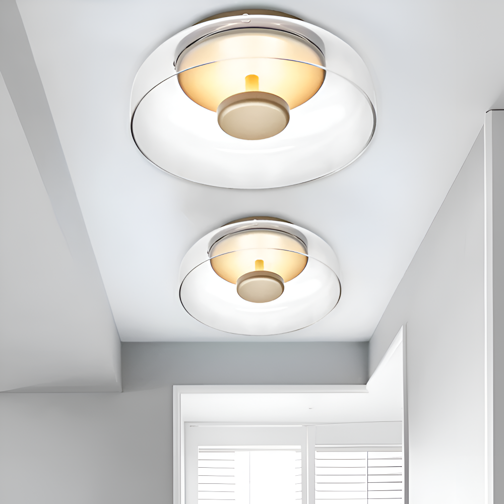 Loftlampe Med Glasskærm Og Integreret LED Til Entré, Gang Og Opholdsrum