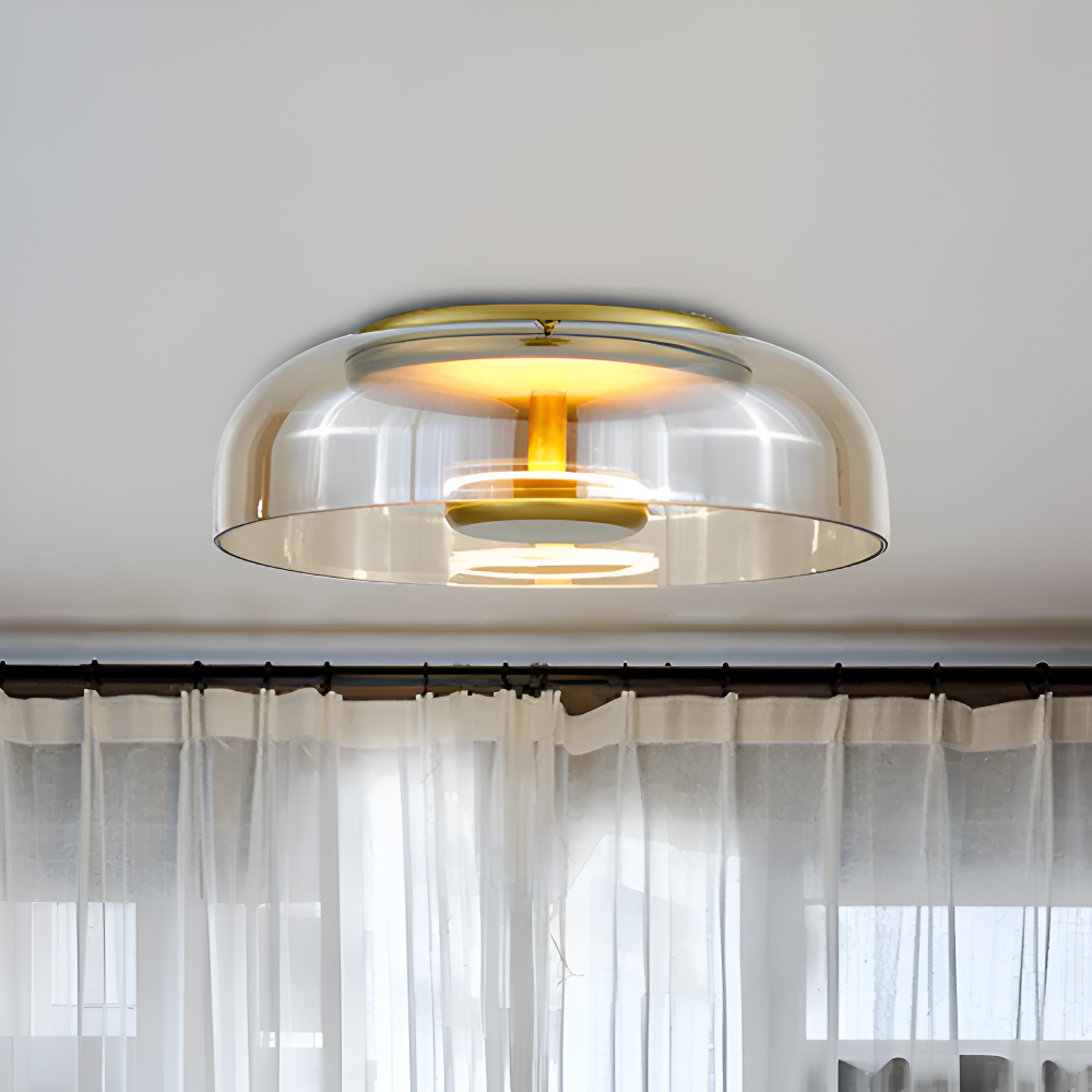 Loftlampe Med Glasskærm Og Integreret LED Til Entré, Gang Og Opholdsrum