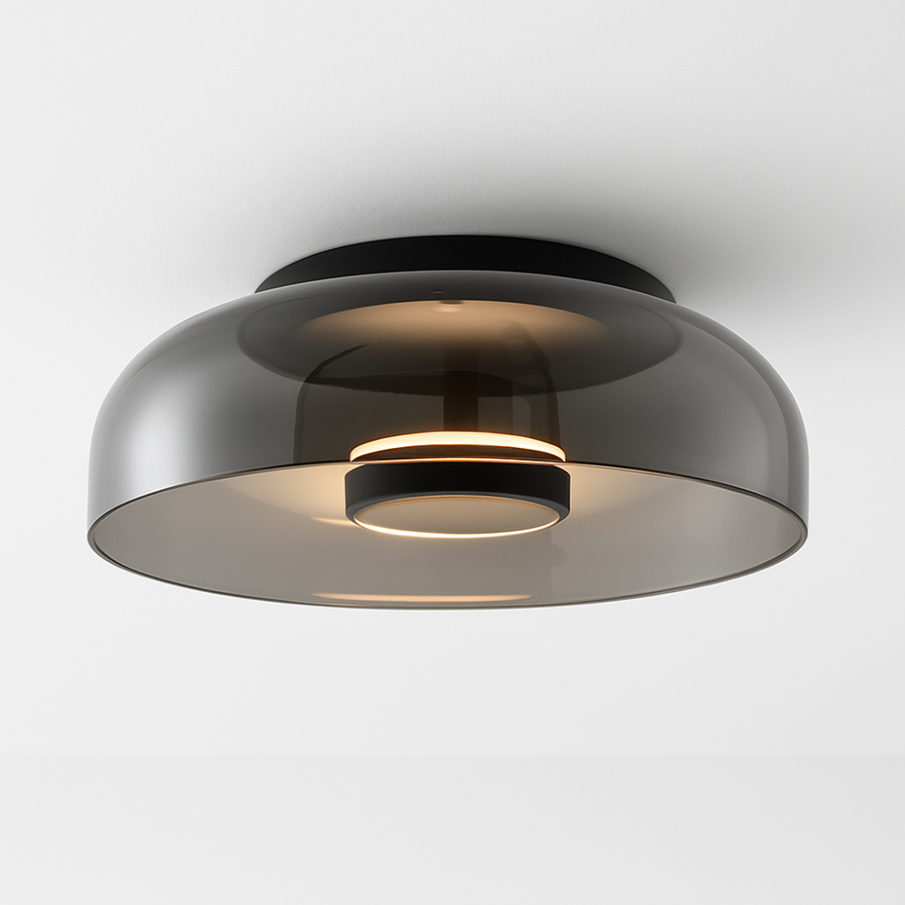 Loftlampe Med Glasskærm Og Integreret LED Til Entré, Gang Og Opholdsrum