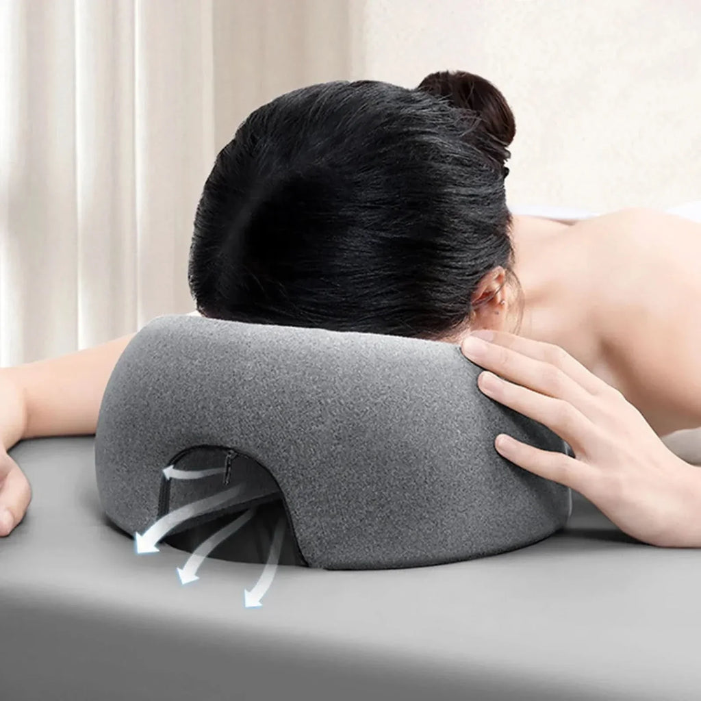 Memory Foam Ansigtspude med Ergonomisk Kontur og Komfortabel Afslapning