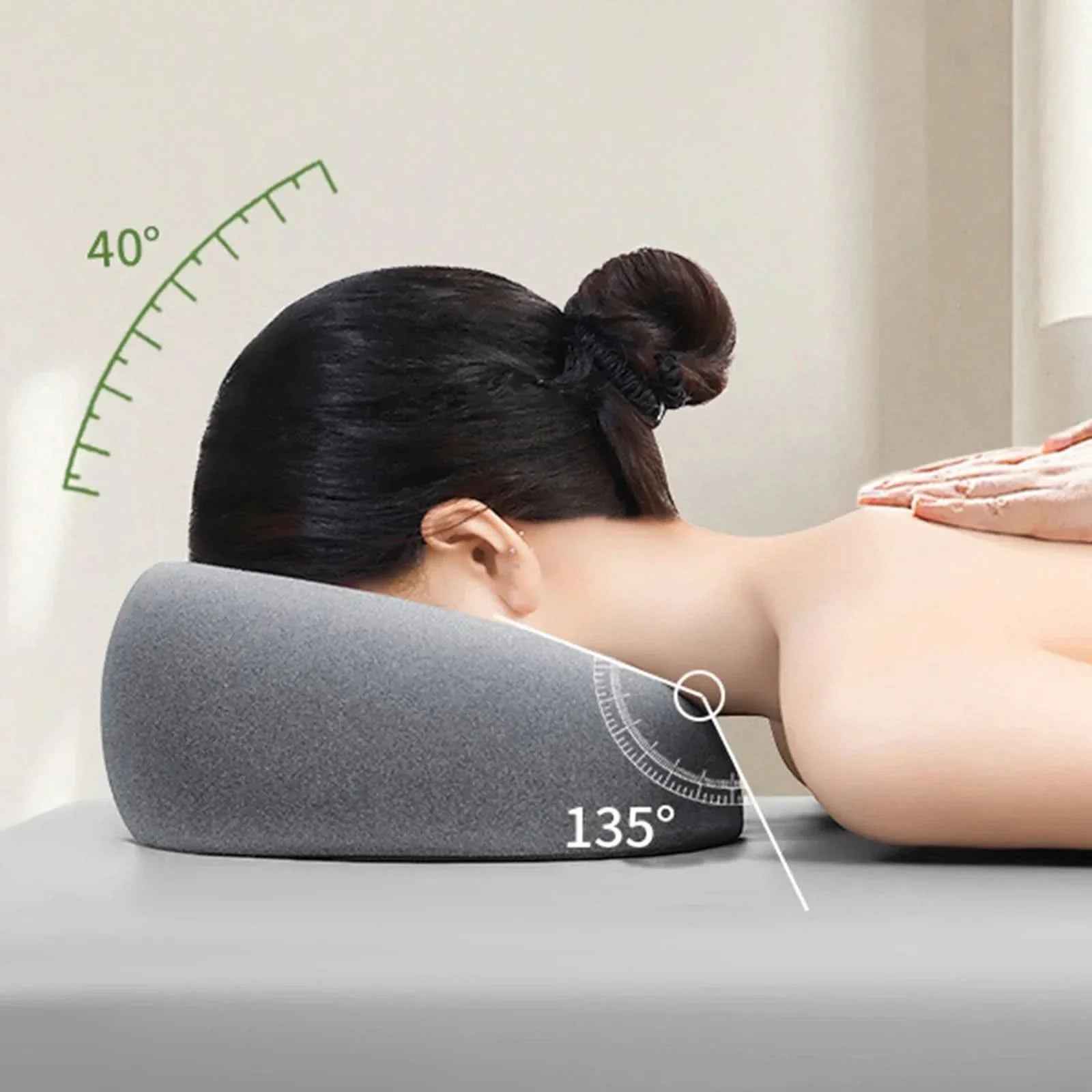 Memory Foam Ansigtspude med Ergonomisk Kontur og Komfortabel Afslapning