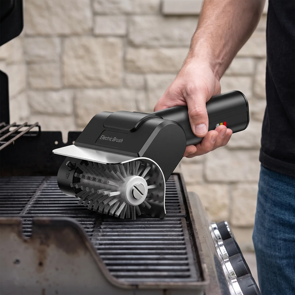 Elektrisk Grillbørste Med Roterende Cylinder Og Ledningsfri Drift