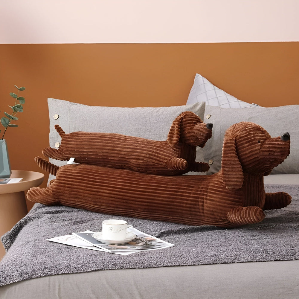 Lang Gravhundepude I Plys Til Sofa, Seng Og Hyggekroge