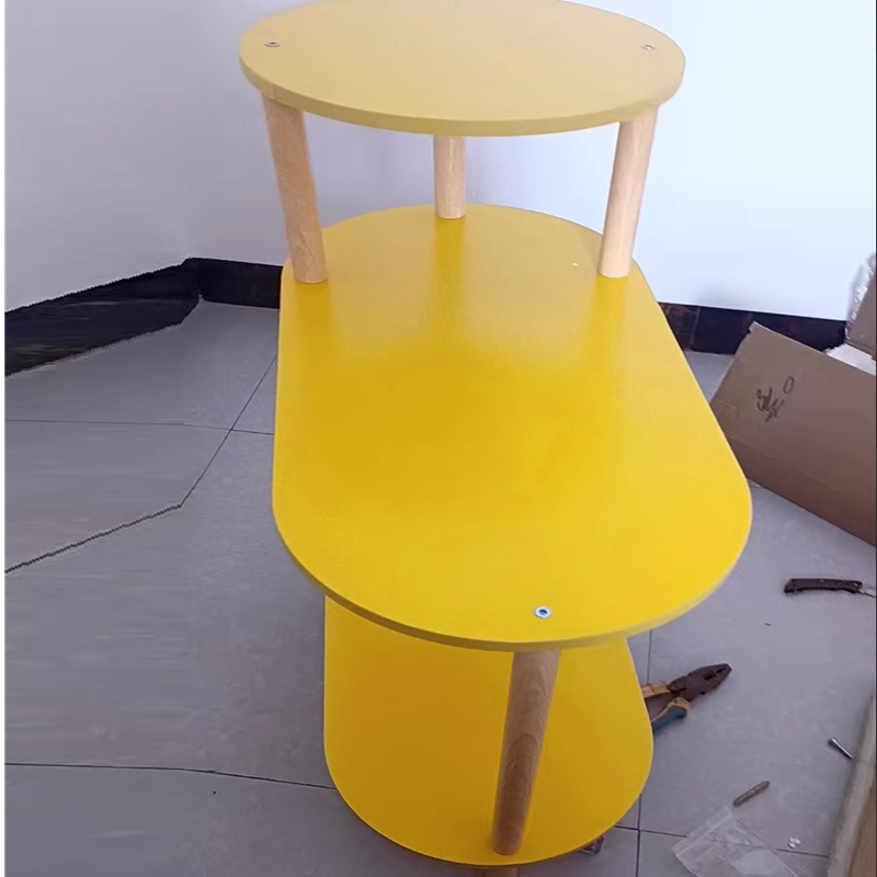 Sidebord i massivt træ med tre hylder – 60 eller 80 cm