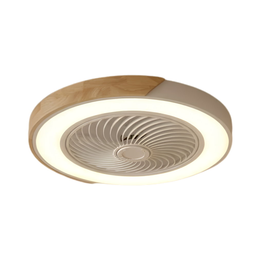 Leiser Deckenventilator Loftlampe med Integreret Ventilator og Dæmpbar LED til Pladsbesparende Loftmontering