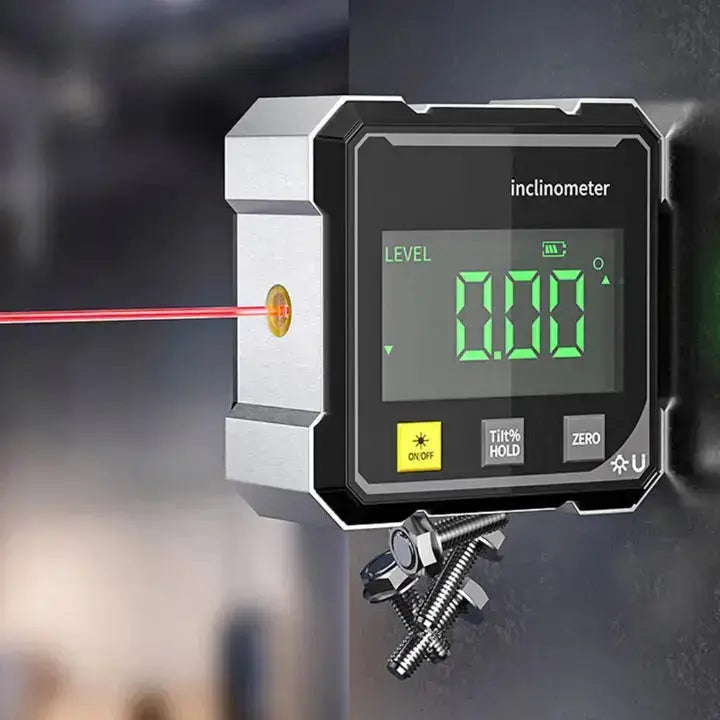 Digitalt Vinkelmålerinstrument med Laserlinje og Magnetisk Fod