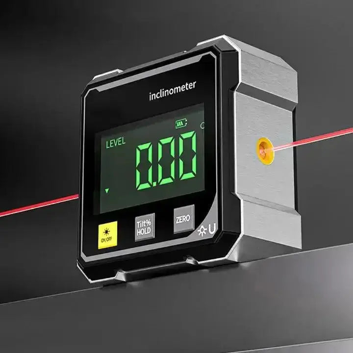 Digitalt Vinkelmålerinstrument med Laserlinje og Magnetisk Fod