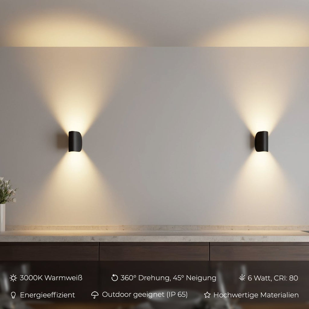 Drejbar LED‑væglampe i Skandinavisk Design