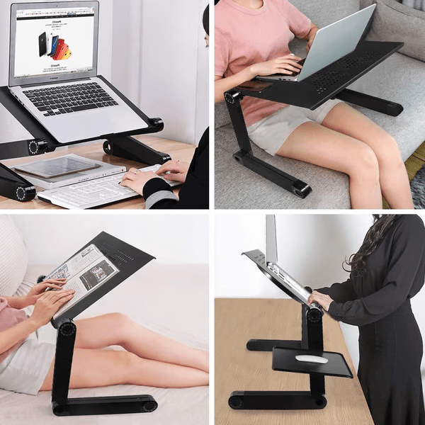 Ergonomisk Laptopstander med 360° Justering for Komfortabel og Fleksibel Arbejdsstilling