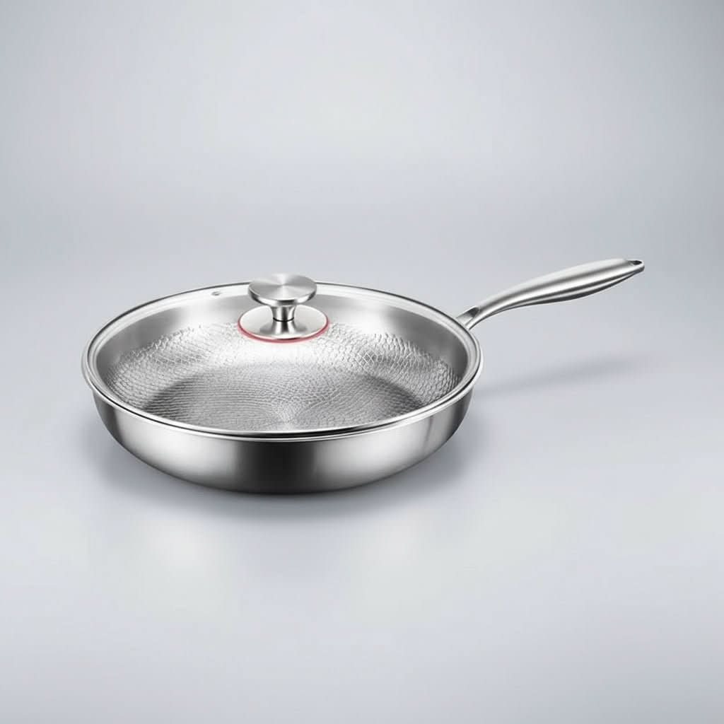 Stegepande i Rustfrit Stål med Non‑Stick Overflade og Jævn Moderne Varmefordeling