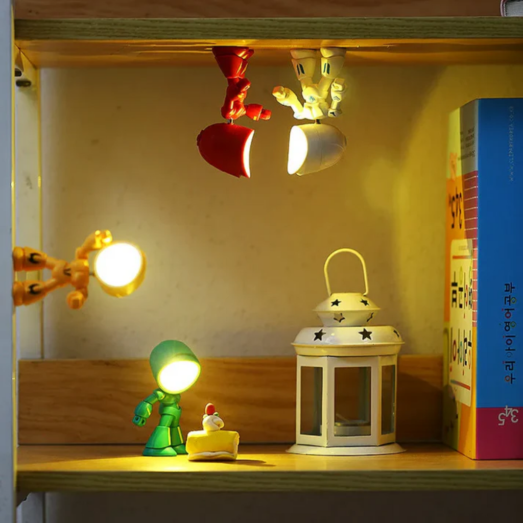 Bordlampe med Robotform og Varm Ledglød