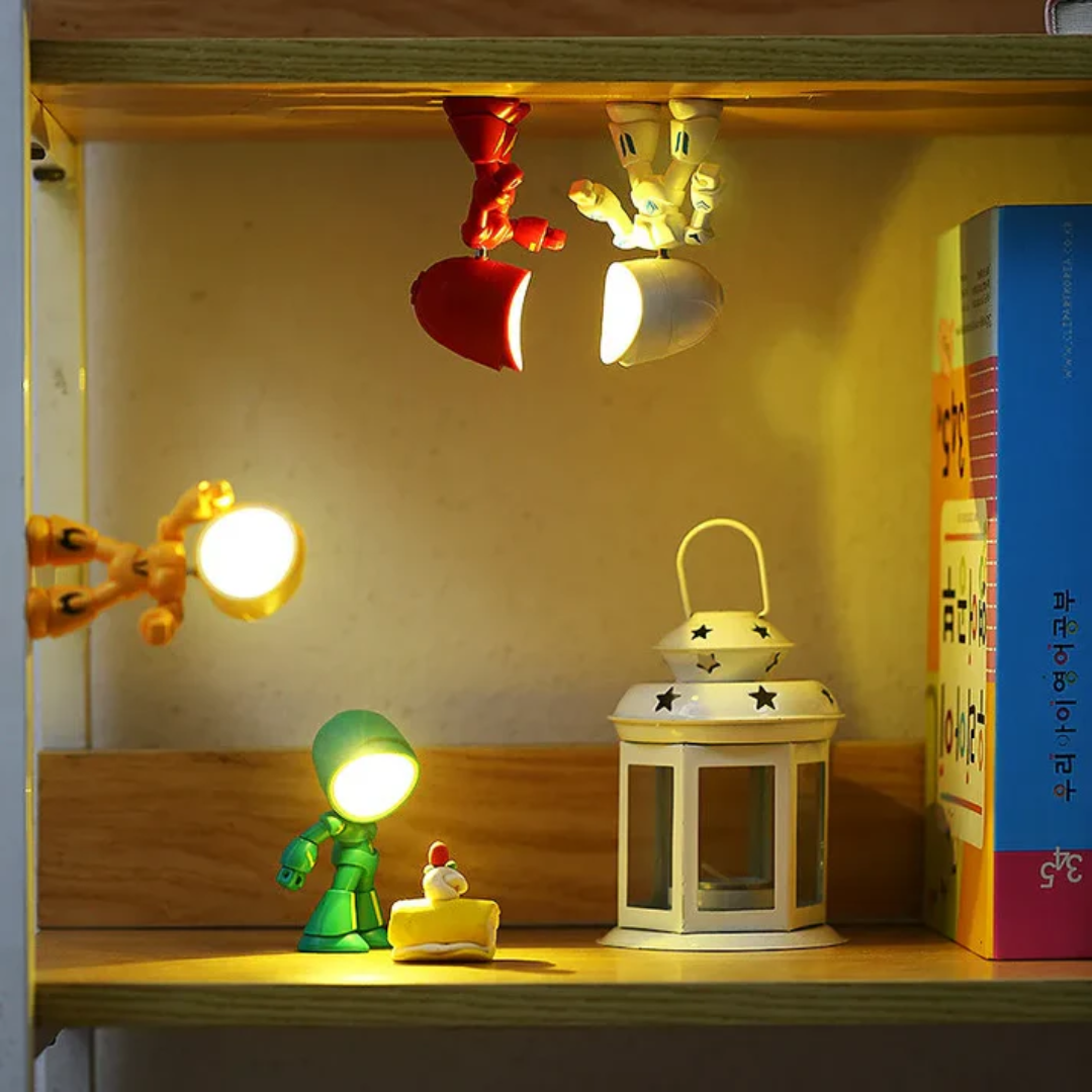 Bordlampe med Robotform og Varm Ledglød