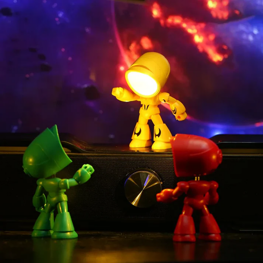 Bordlampe med Robotform og Varm Ledglød