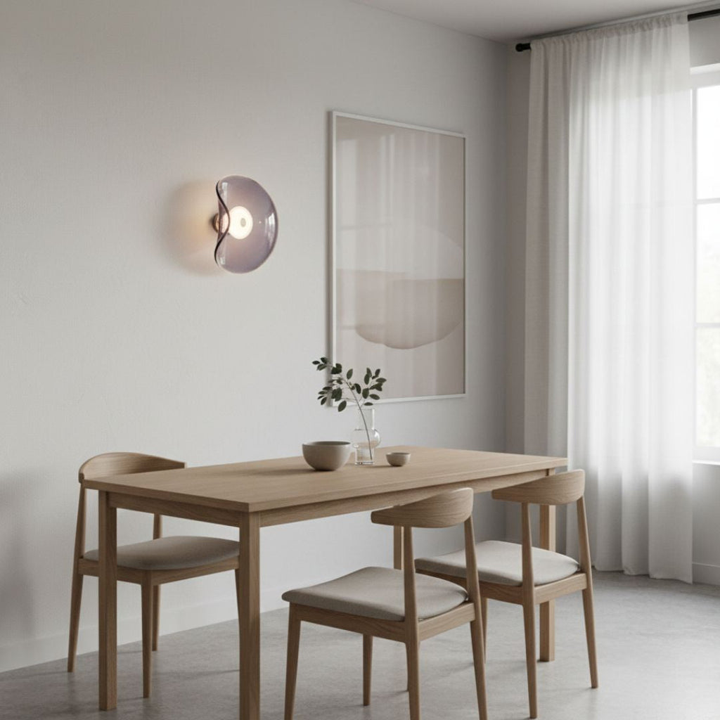 Moderne Glas Væglampe med Blødt LED Ambientelys