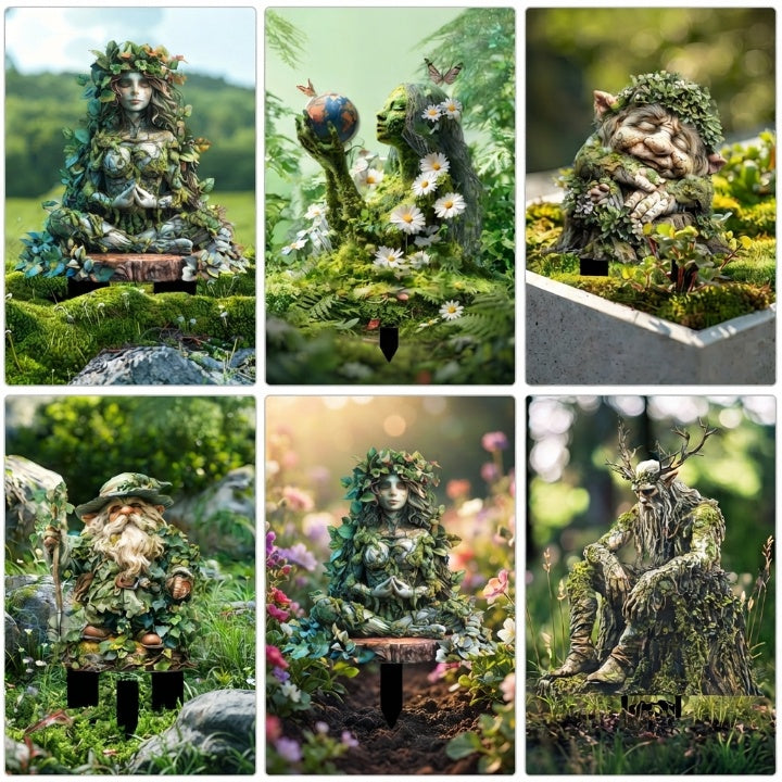 Havefigurstecker i Acryl med Naturmotiv og Stabil Pasform
