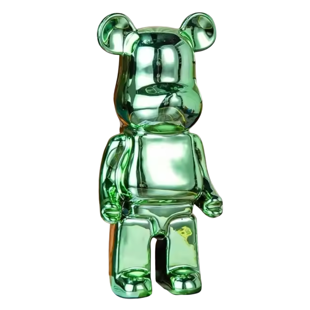 Abstrakt Bjørneskulptur i Resin med Moderne Kunstudtryk