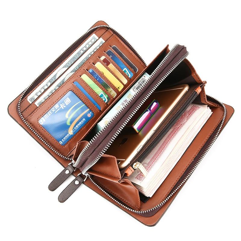 Mand Clutch Tas Med Klassisk Form Og Daglig Organiseret Opbevaring