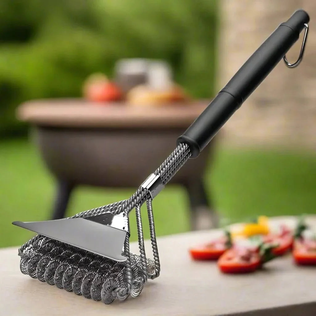 Effektiv Grillbørste uden Metalbørstehår med Skraber