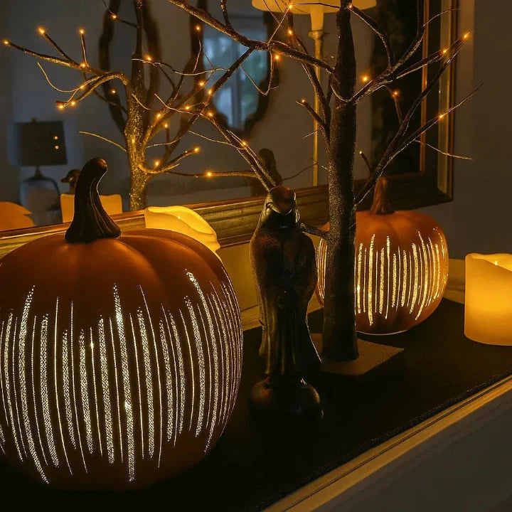 Græskarlampe Til Hygge Og Festlig Stemning I Efterår Og Halloween