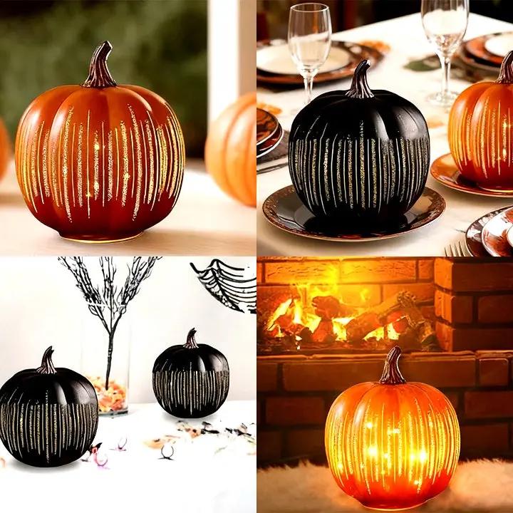 Græskarlampe Til Hygge Og Festlig Stemning I Efterår Og Halloween