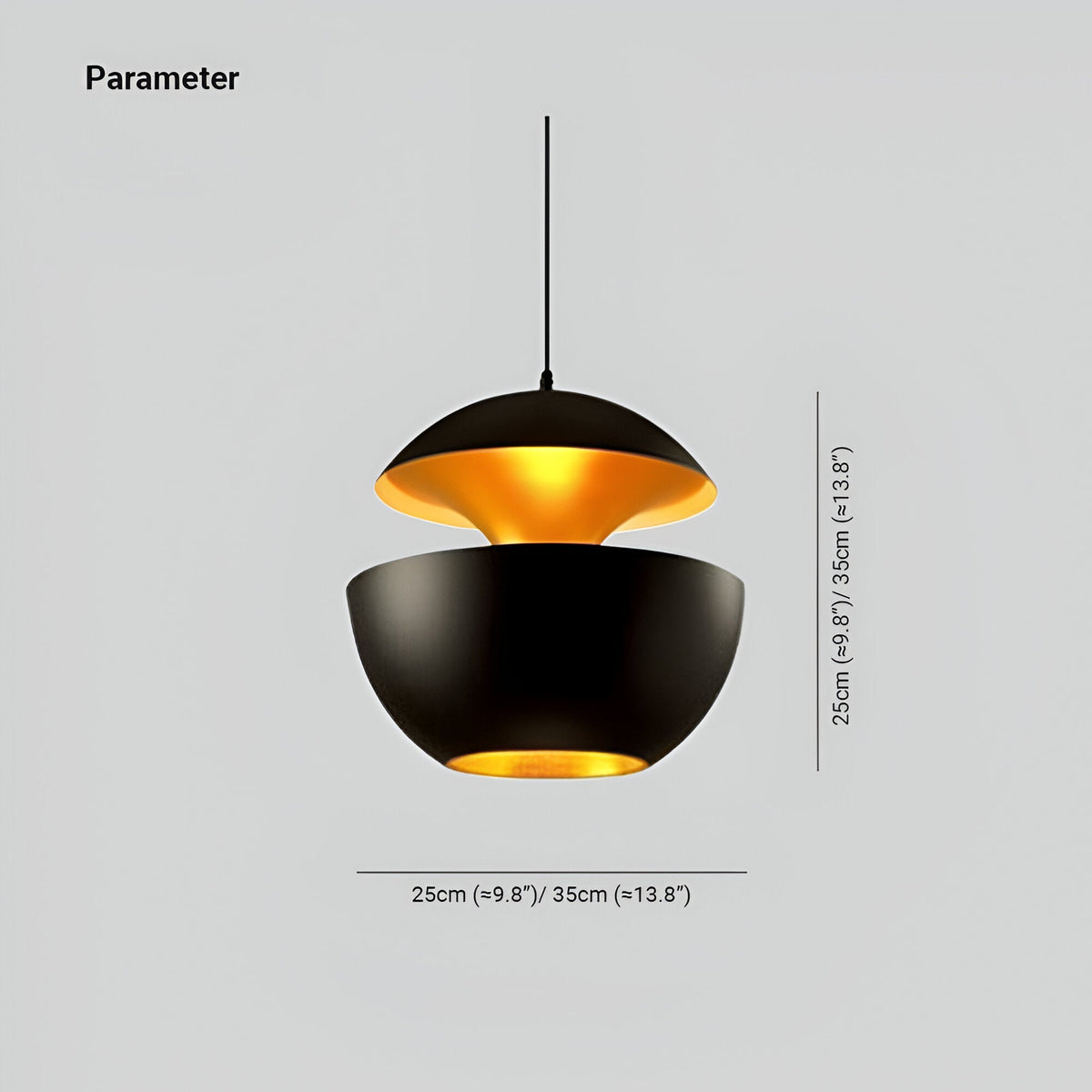 Pendellampe I Æbledesign Med Moderne Form Og Stemningsfuld Belysning