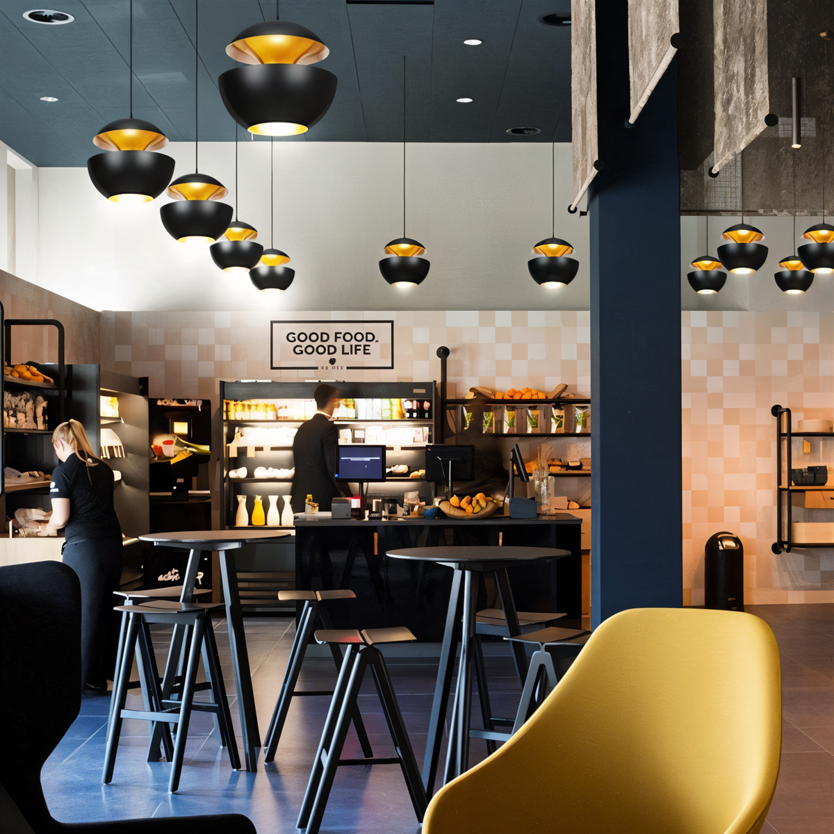 Pendellampe I Æbledesign Med Moderne Form Og Stemningsfuld Belysning