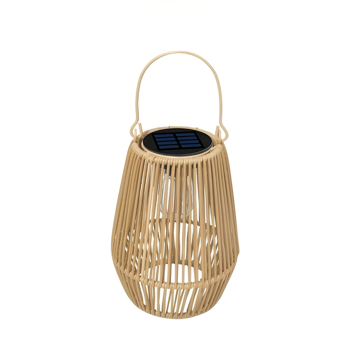 Solar Lanterne Med Flettet Rattandesign Til Have, Terrasse Og Altan