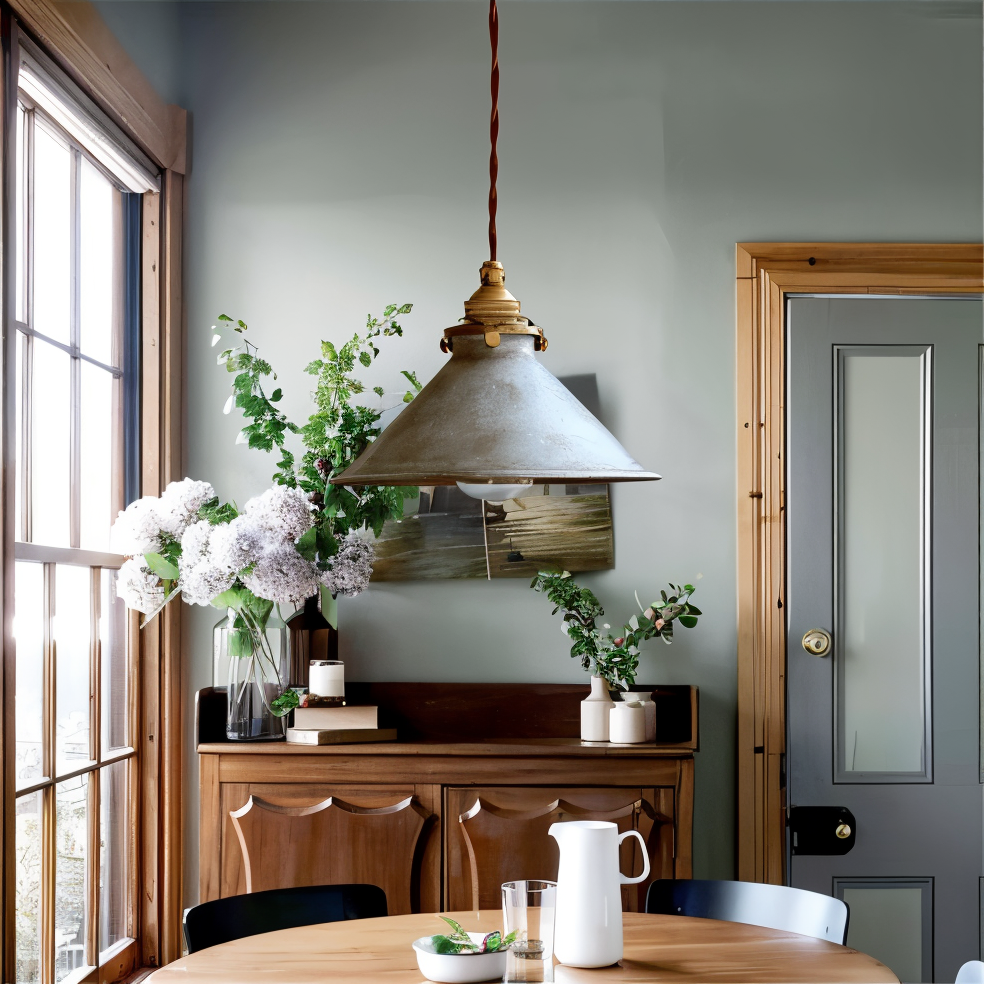 Industriel Metal Pendellampe Med Konisk Form Til Varm Vintage Belysning