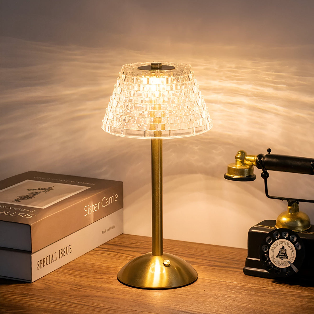 Draadløs Vintage Bordlampe Til Stemningsfuld Belysning