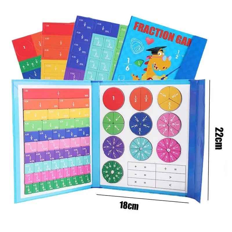 Magnetisk Matematikspil Med Brøker, Procenter Og Decimaltal