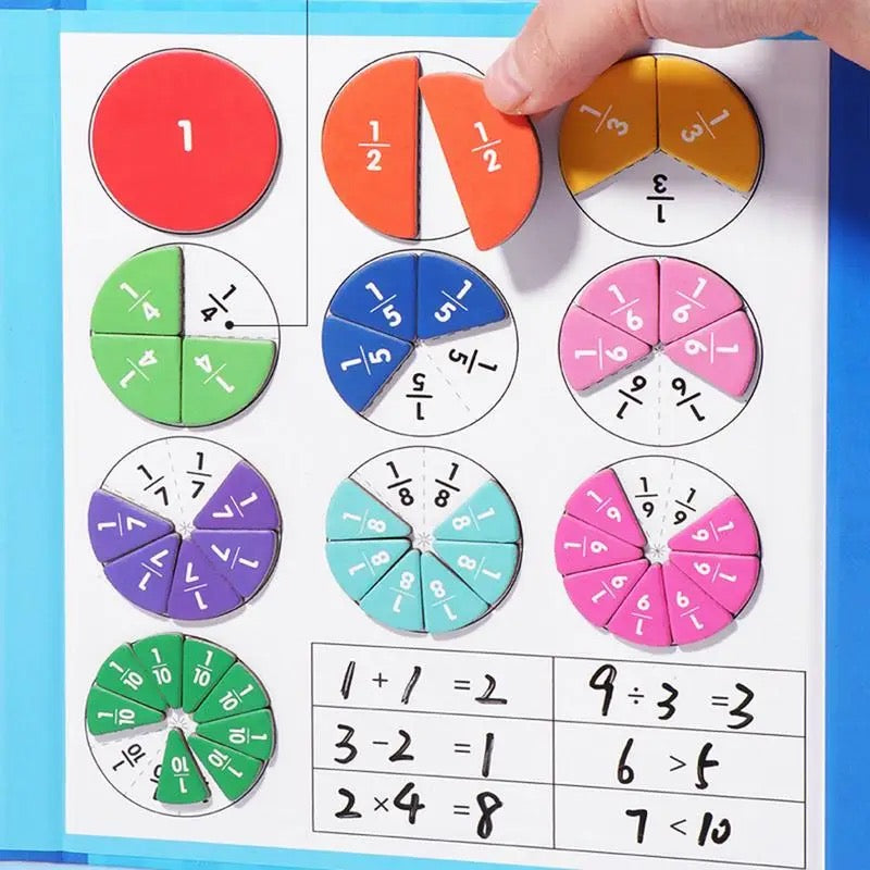Magnetisk Matematikspil Med Brøker, Procenter Og Decimaltal