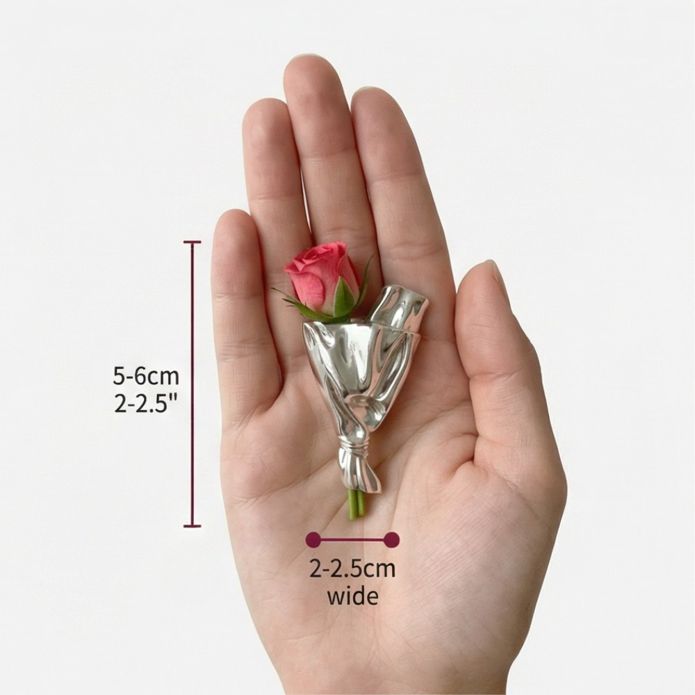 Bærbar Blomsterbroche med Miniaturevase