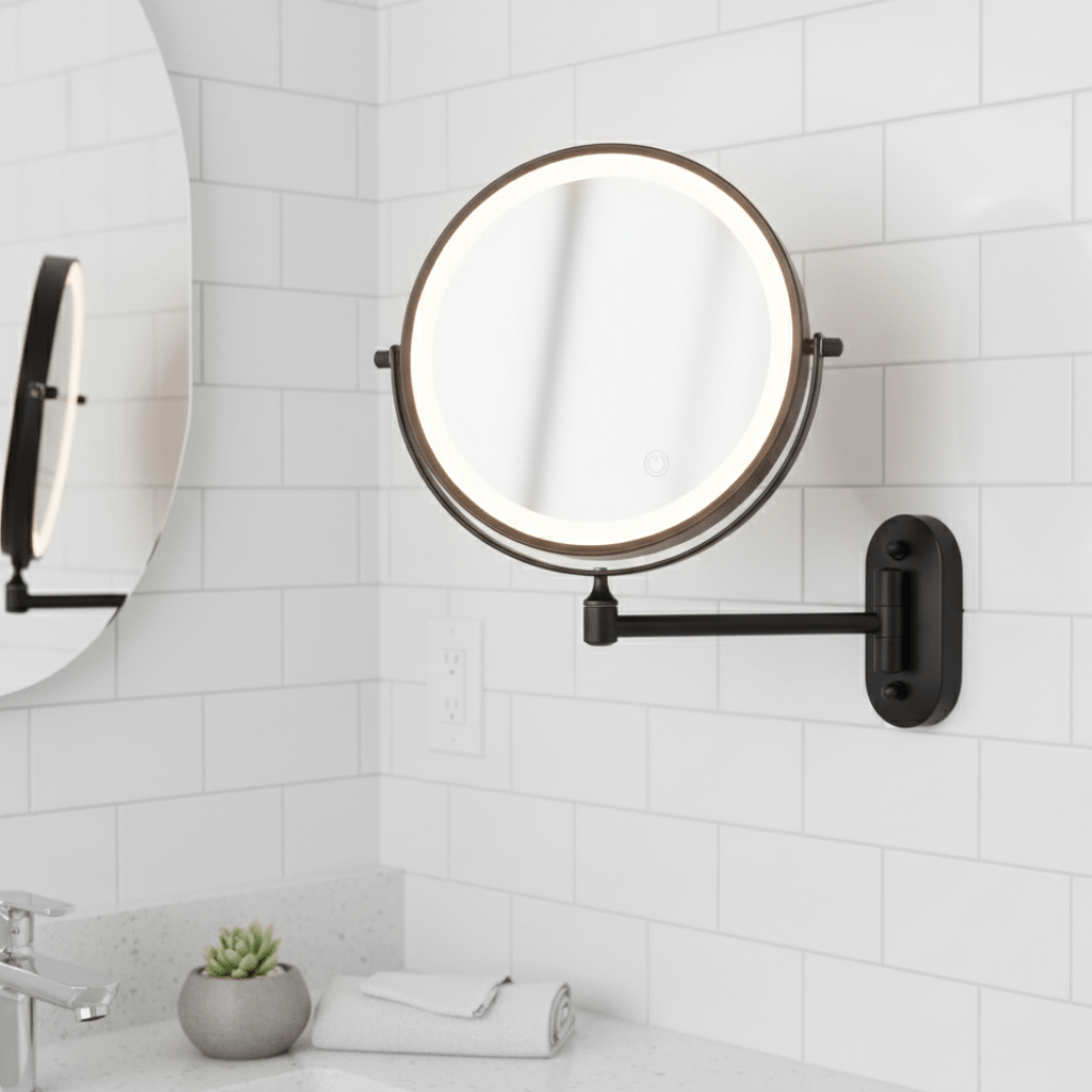 LED Makeup Spejl med Forstørrelse og Justerbar Klar Moderne Belysning
