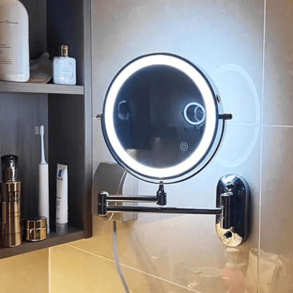 LED Makeup Spejl med Forstørrelse og Justerbar Klar Moderne Belysning