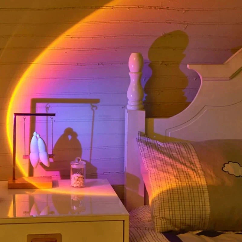 Ledprojektor med Farveskift og Stabil Indendørs Lysfordeling