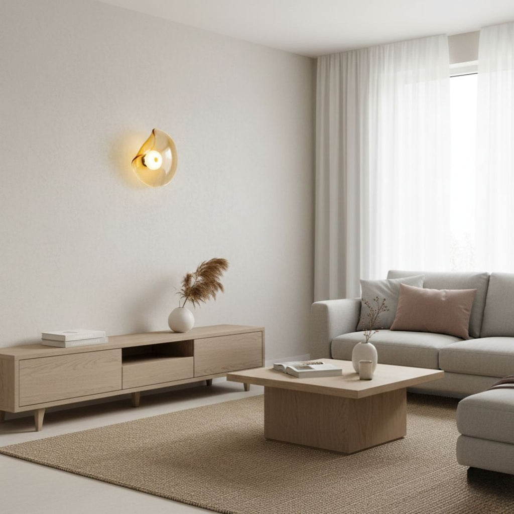 Moderne Glas Væglampe med Blødt LED Ambientelys