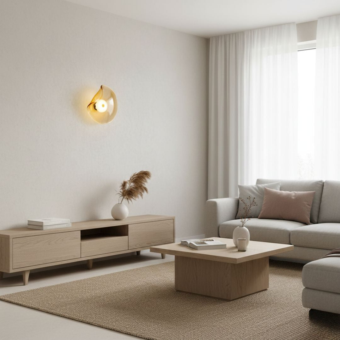 Moderne Glas Væglampe med Blødt LED Ambientelys