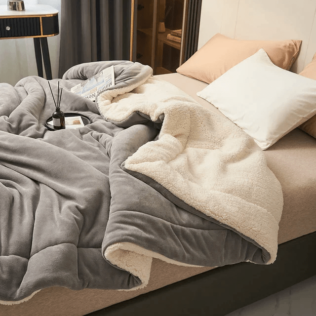 Tæppe Der Skaber Varm Blød Hygge Med Flannel Fleece Til Sofa Stue Og Soveværelse