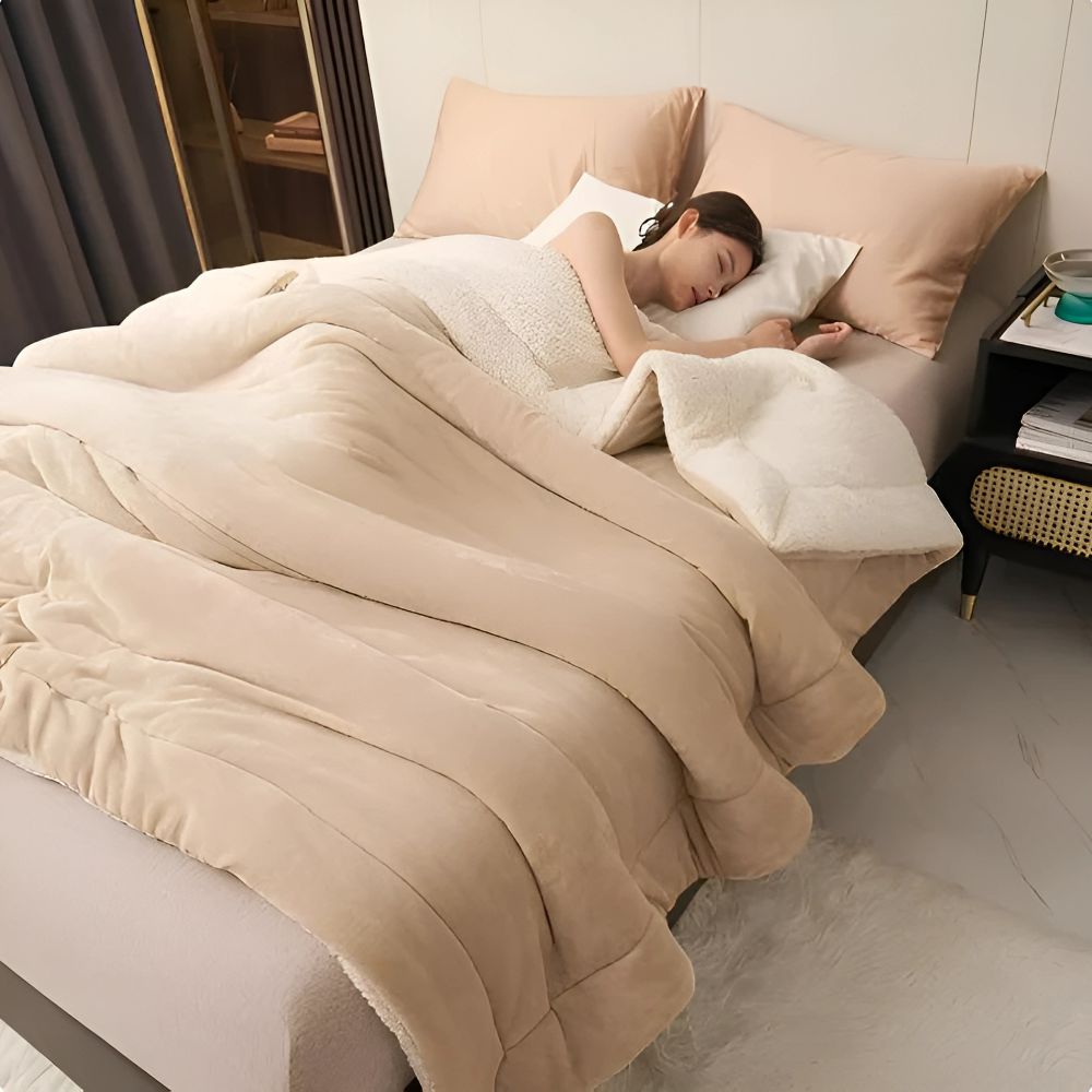 Tæppe Der Skaber Varm Blød Hygge Med Flannel Fleece Til Sofa Stue Og Soveværelse