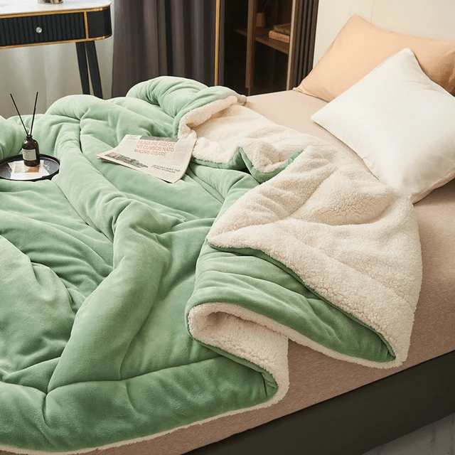 Tæppe Der Skaber Varm Blød Hygge Med Flannel Fleece Til Sofa Stue Og Soveværelse