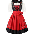Traditionel Dirndl-Kjole med Forklæde og Broderede Detaljer