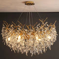 Moderne Krystal Loftlampe i Rund Geometrisk Design med LED Lys