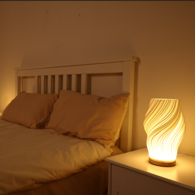 Japandi LED-Bordlampe med 3-Trins Touch-Dæmpning
