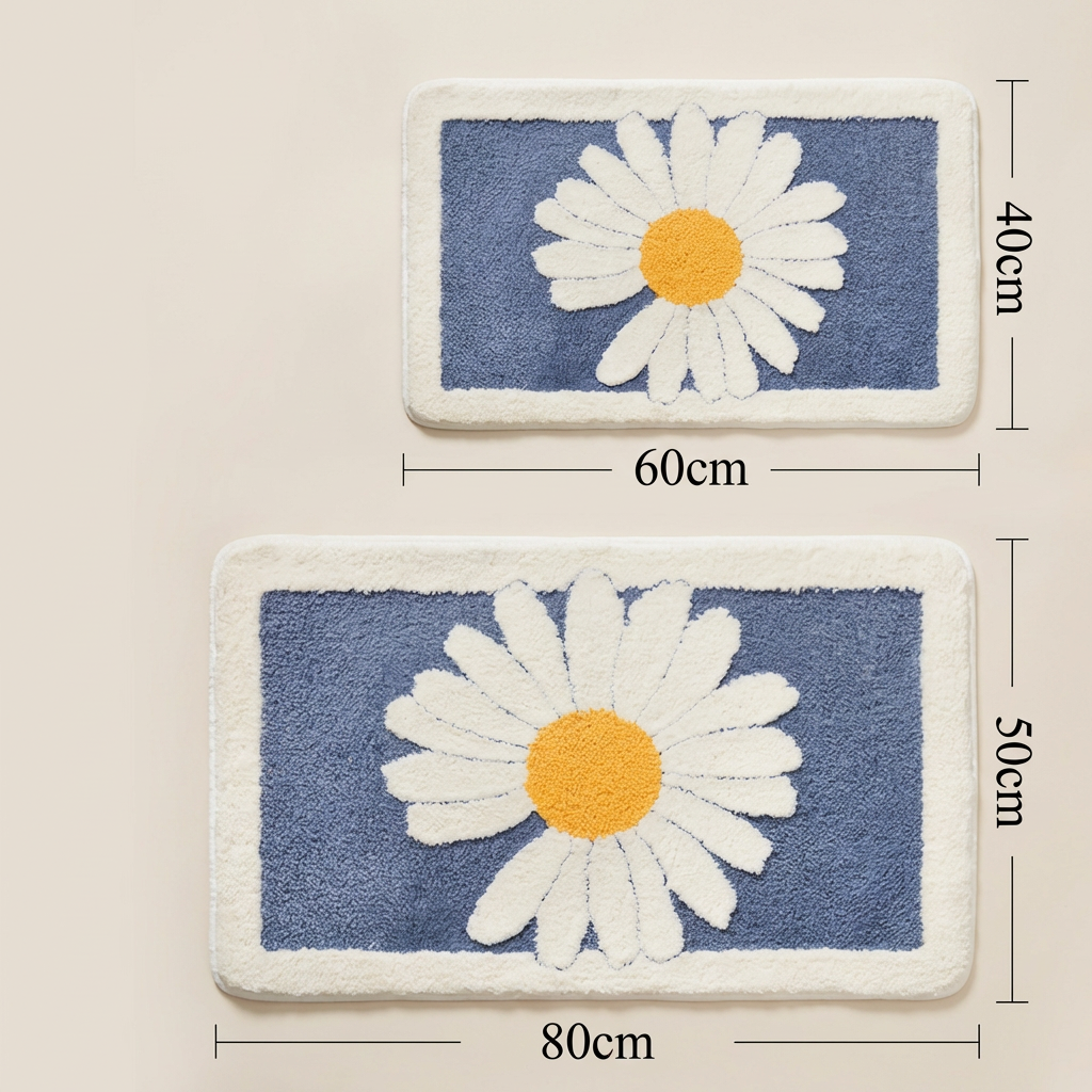 Bademåtte med Blomsterdesign og Nordisk Blødhed