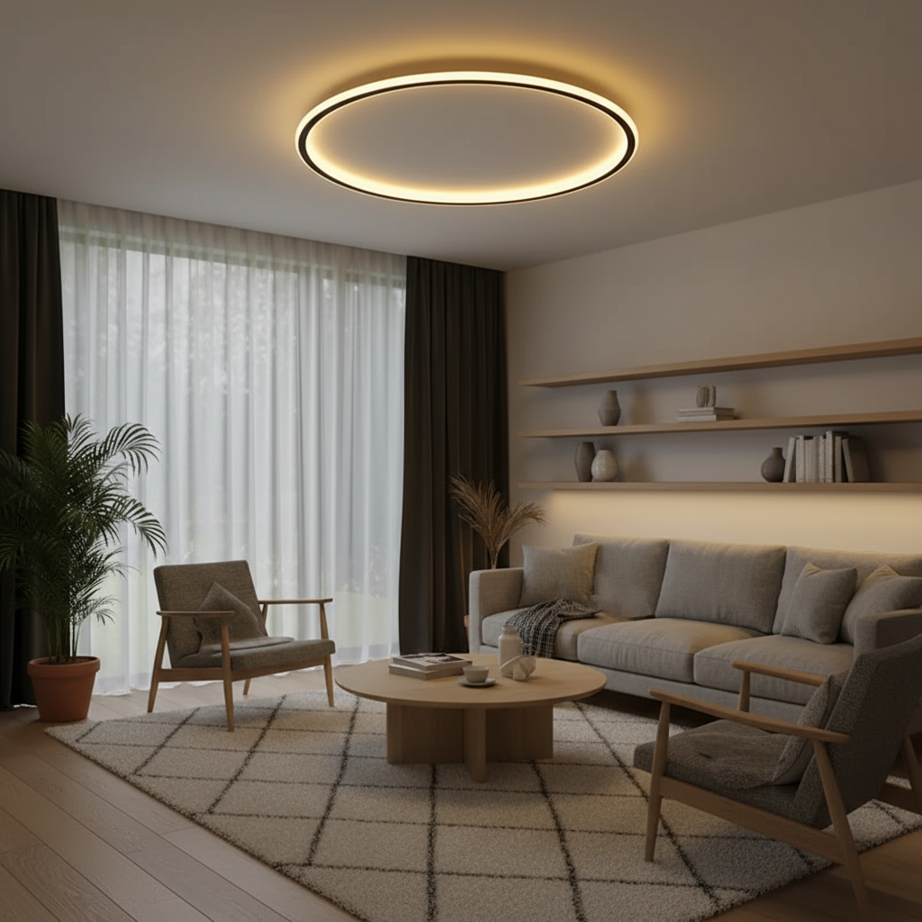 Moderne LED Loftslampe i Skandinavisk Rundt Design