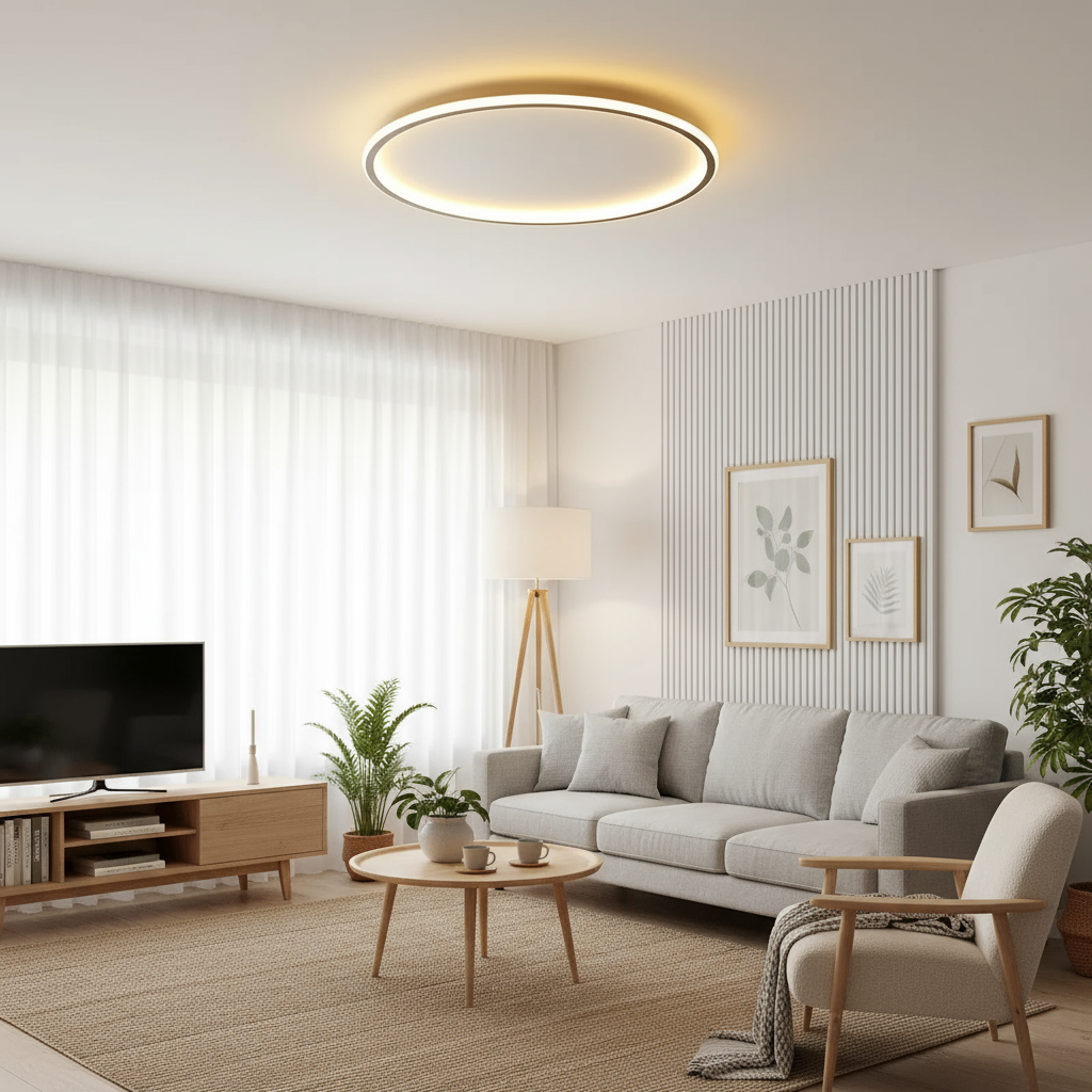 Moderne LED Loftslampe i Skandinavisk Rundt Design