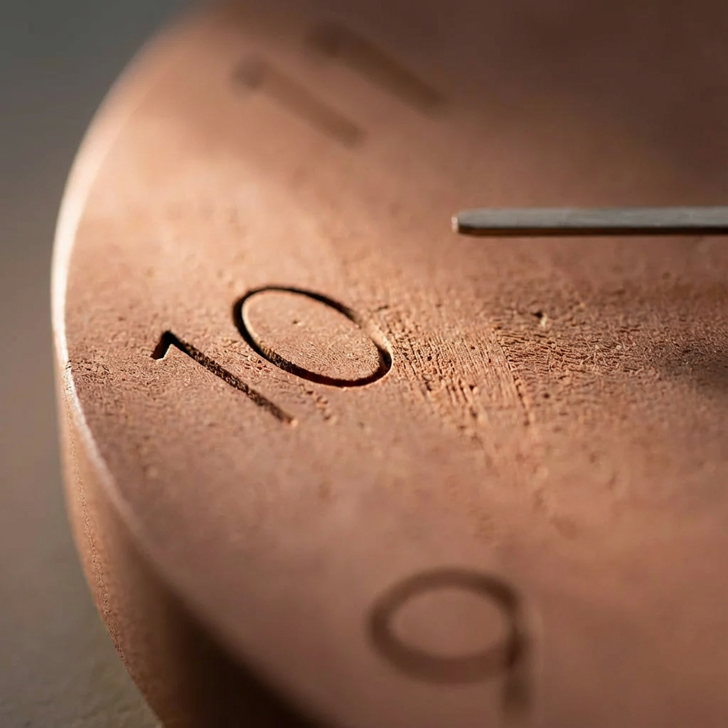 Vægur i Massivt Træ med Lydløs Quartz og Nordisk Minimalisme