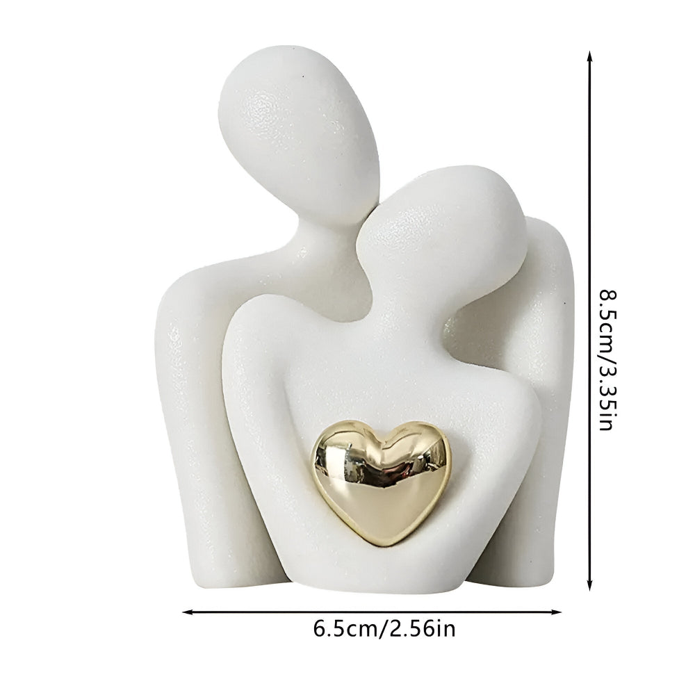 Minimalistisk Keramikskulptur med Symbolsk Silhuet