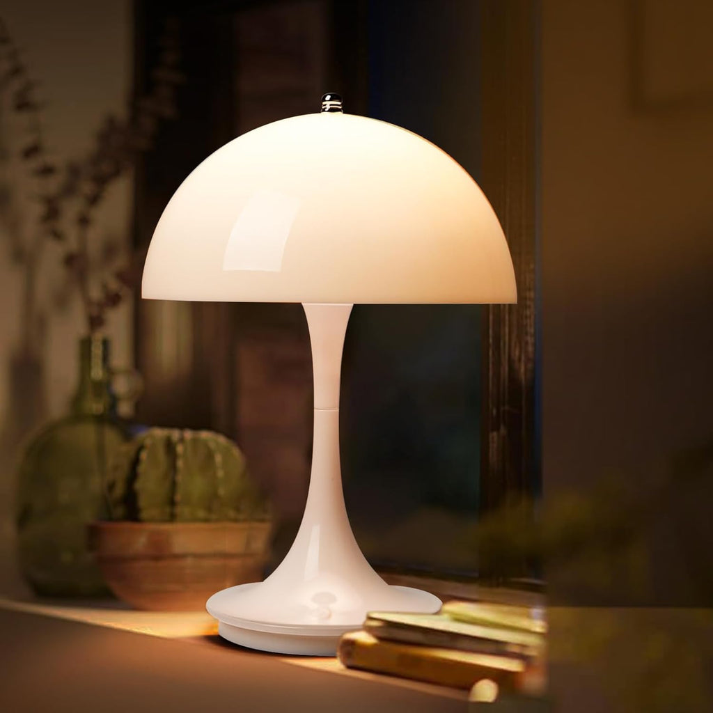 Bordlampe med Organisk Form og Trådløs Ledbelysning